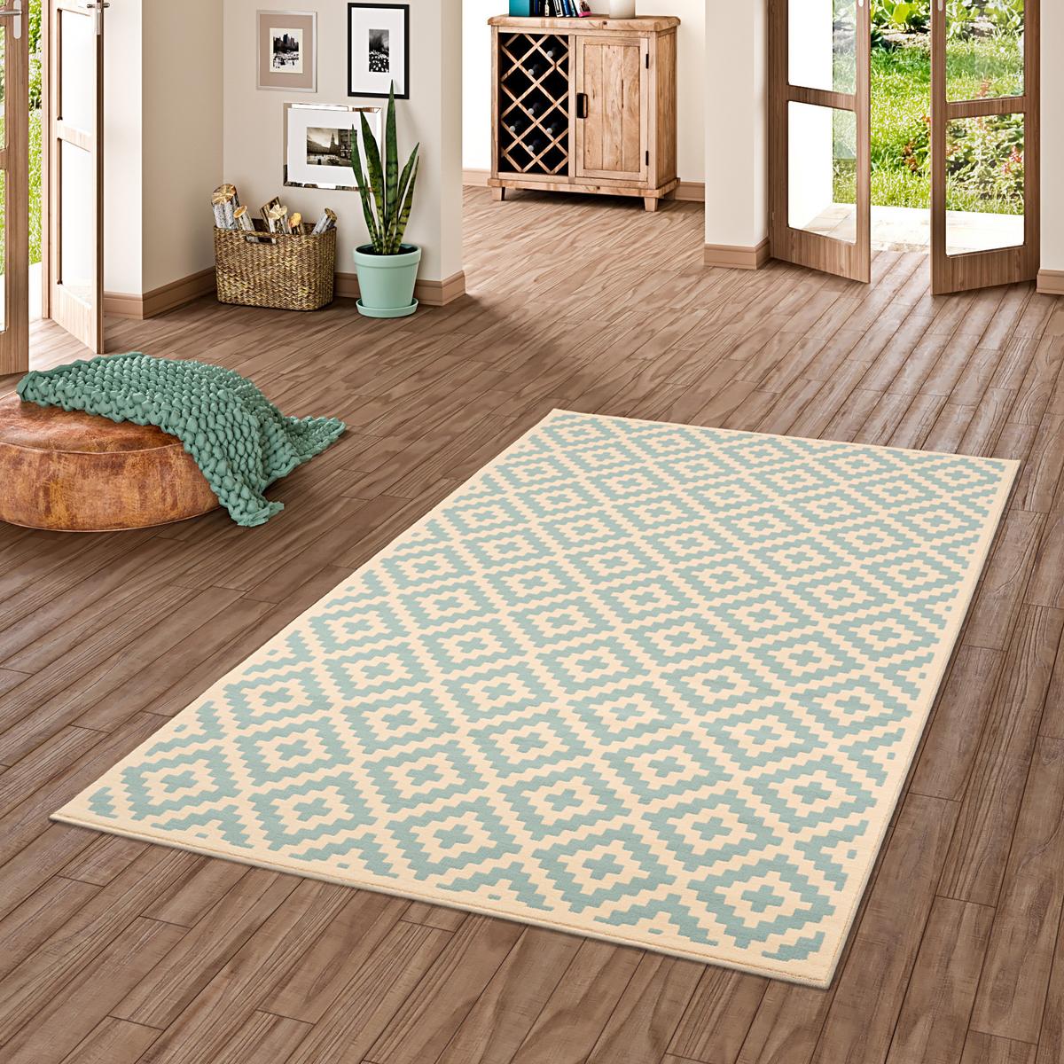 DESIGNER KURZFLOR TEPPICH MODERNE MUSTER - Creme, Textil (80/150cm) - Pergamon