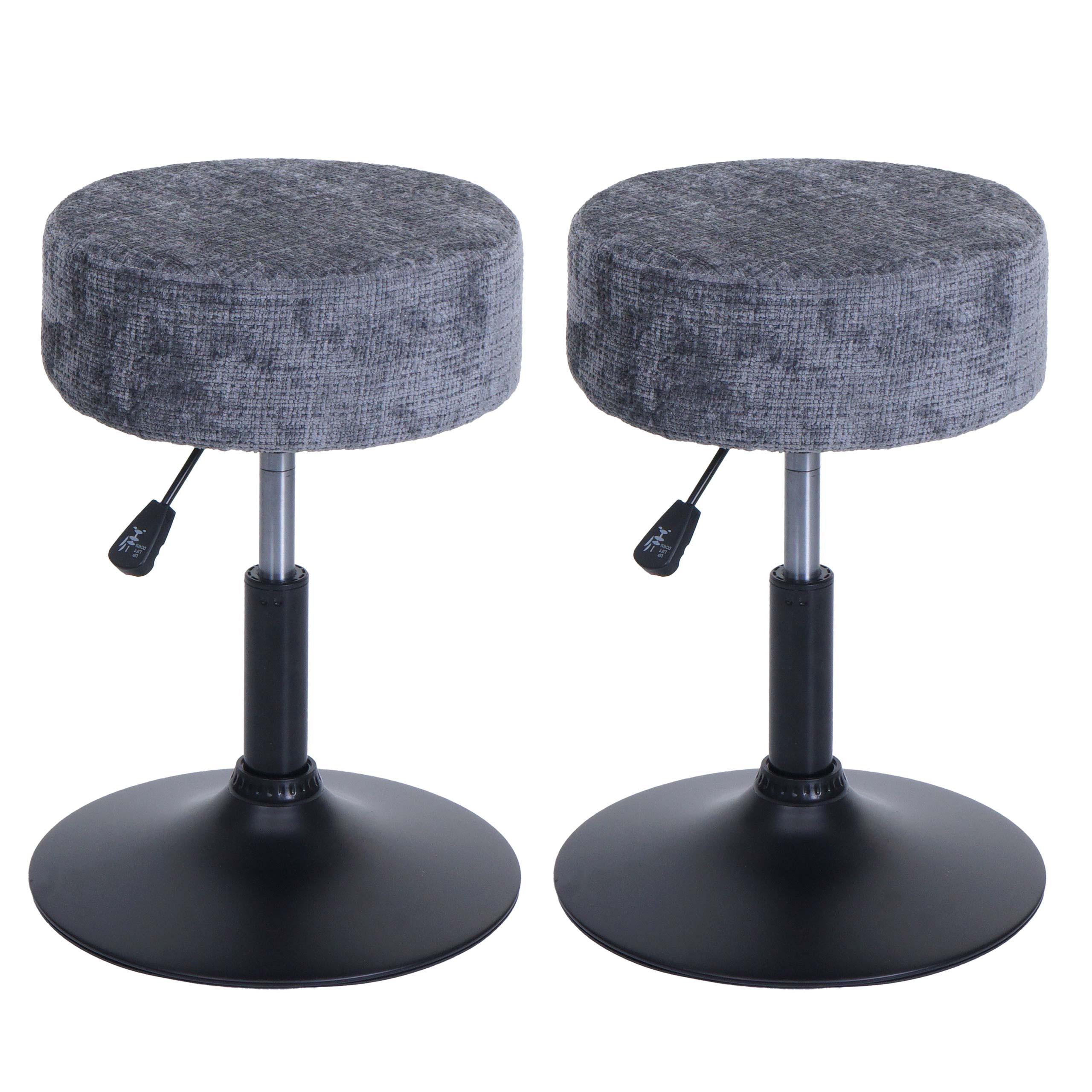 HOCKER Grau 2er-Set - Grau, Textil (37/57/37cm) - MCW