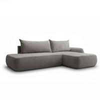 ECKSOFA GOYA mit Schlaffunktion und Bettkasten, Rechte, Perfect Harmony 85 - Hellgrau, Textil (302/184cm) - Lookway