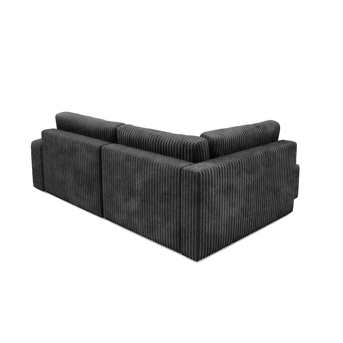 ECKSOFA Angela 4 Sitzplätze Schwarz - Schwarz, Holz (245/182cm) - Petits-meubles