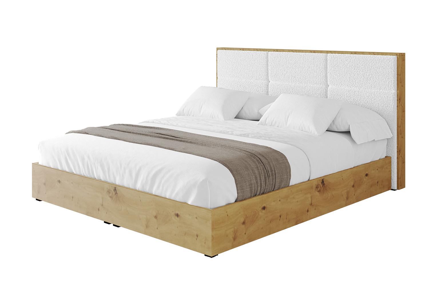 POLSTERBETT mit Bettkasten und Lattenrost, Boxbett ohne Matratze - ENZO1 180x200 Weiß - Weiß, Holzwerkstoff/Textil (180/200cm) - ALTDECOR