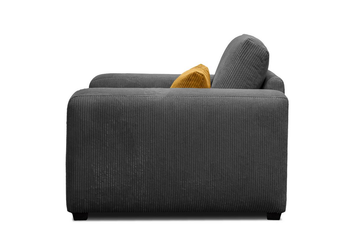 SESSEL OLI in Cordstoff dunkelgrau - Dunkelgrau, Holz/Textil (130/91/108cm) - Wozimo
