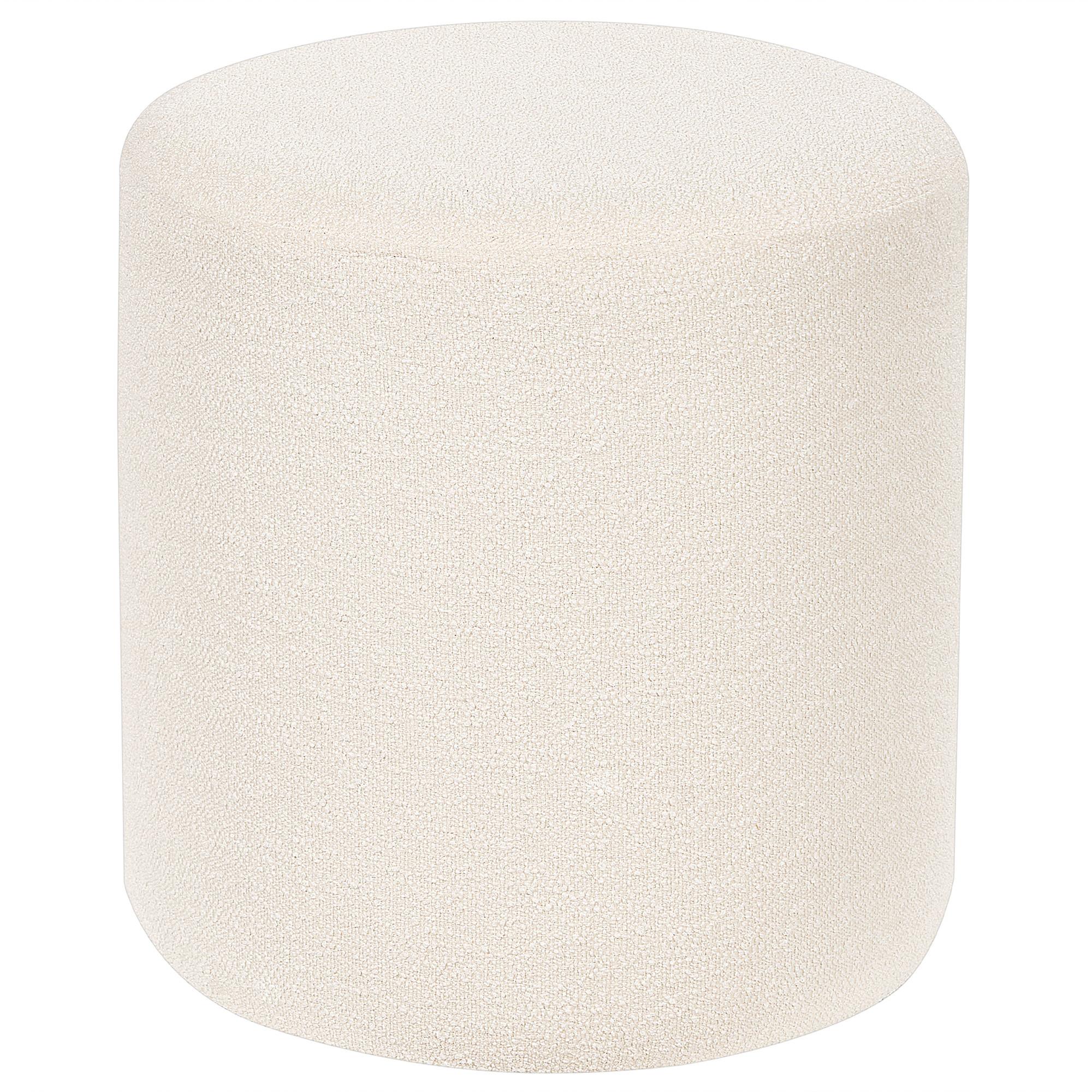 POUF Moab 39/39/41 cm - Weiß, Textil (39/41/39cm) - Beliani