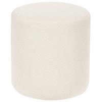 POUF Moab 39/39/41 cm - Weiß, Textil (39/41/39cm) - Beliani