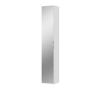 KLEIDERSCHRANK weiß 30 cm 2-türig, Flurschrank mit Spiegel - Chromfarben/Weiß, Holzwerkstoff/Metall (30/193/34cm) - Inn.Furn