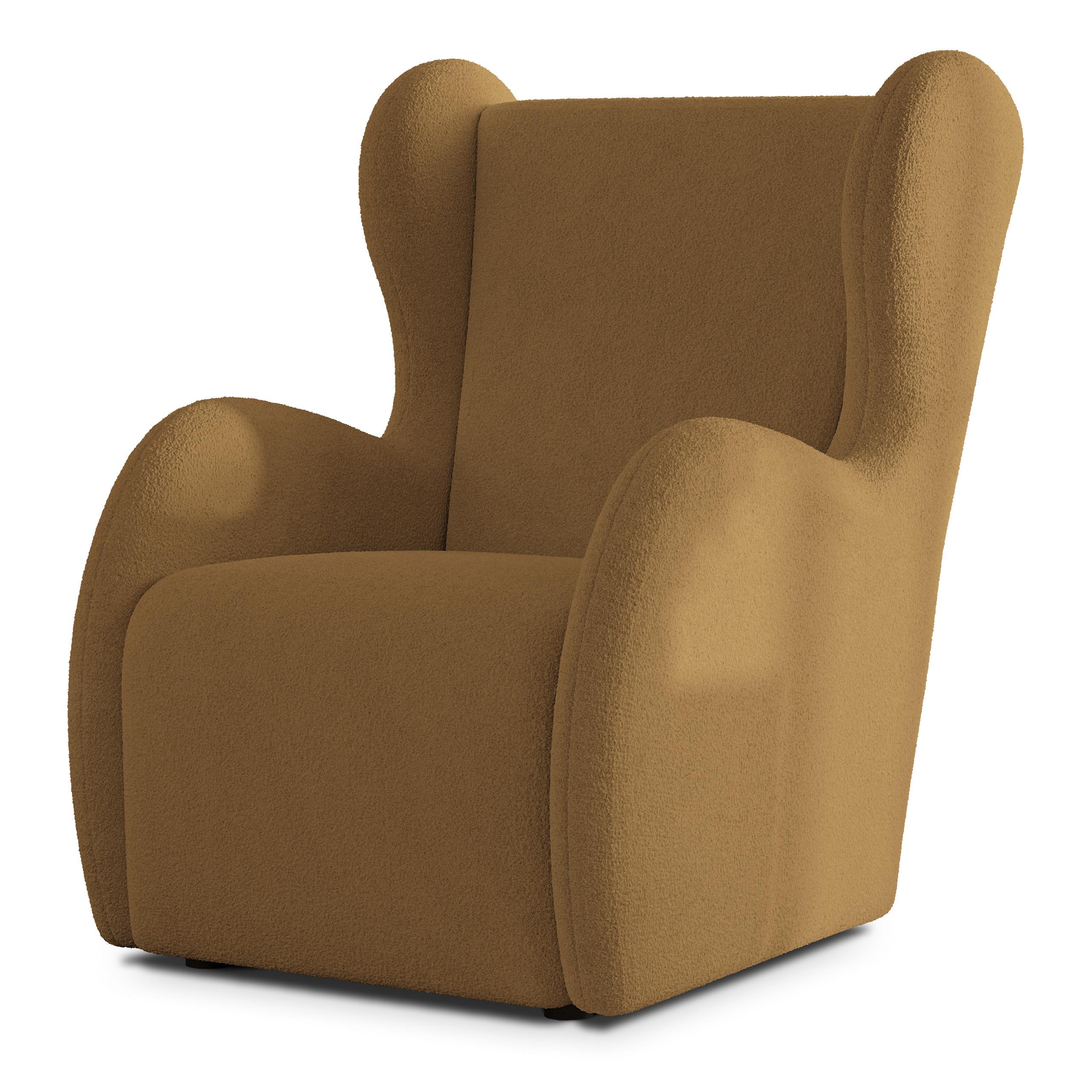 SESSEL MASTI Polstersessel Loungesessel ergonomisch, Gelb - Gelb, Holzwerkstoff/Kunststoff (74/100/86cm) - MASSENO