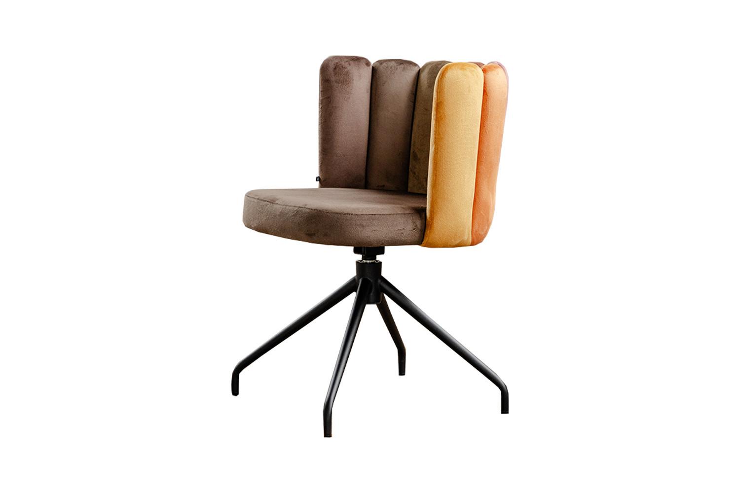 ESSZIMMERSTUHL JADA Braun Velvet Drehbar (360°) (1er-Set) - Braun, Kunststoff/Textil (58/79/55cm) - KAWOLA