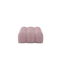 POUF OLEA-PUF 91x87x44 cm Rosa Cord Modular Sitzhocker - Schwarz/Rosa, Holzwerkstoff/Kunststoff (91/44/87cm) - ALTDECOR