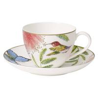 KAFFEETASSE MIT UNTERTASSE Amazonia bunt 150 ml - Multicolor, Keramik (15/8.9/15cm) - Villeroy & Boch