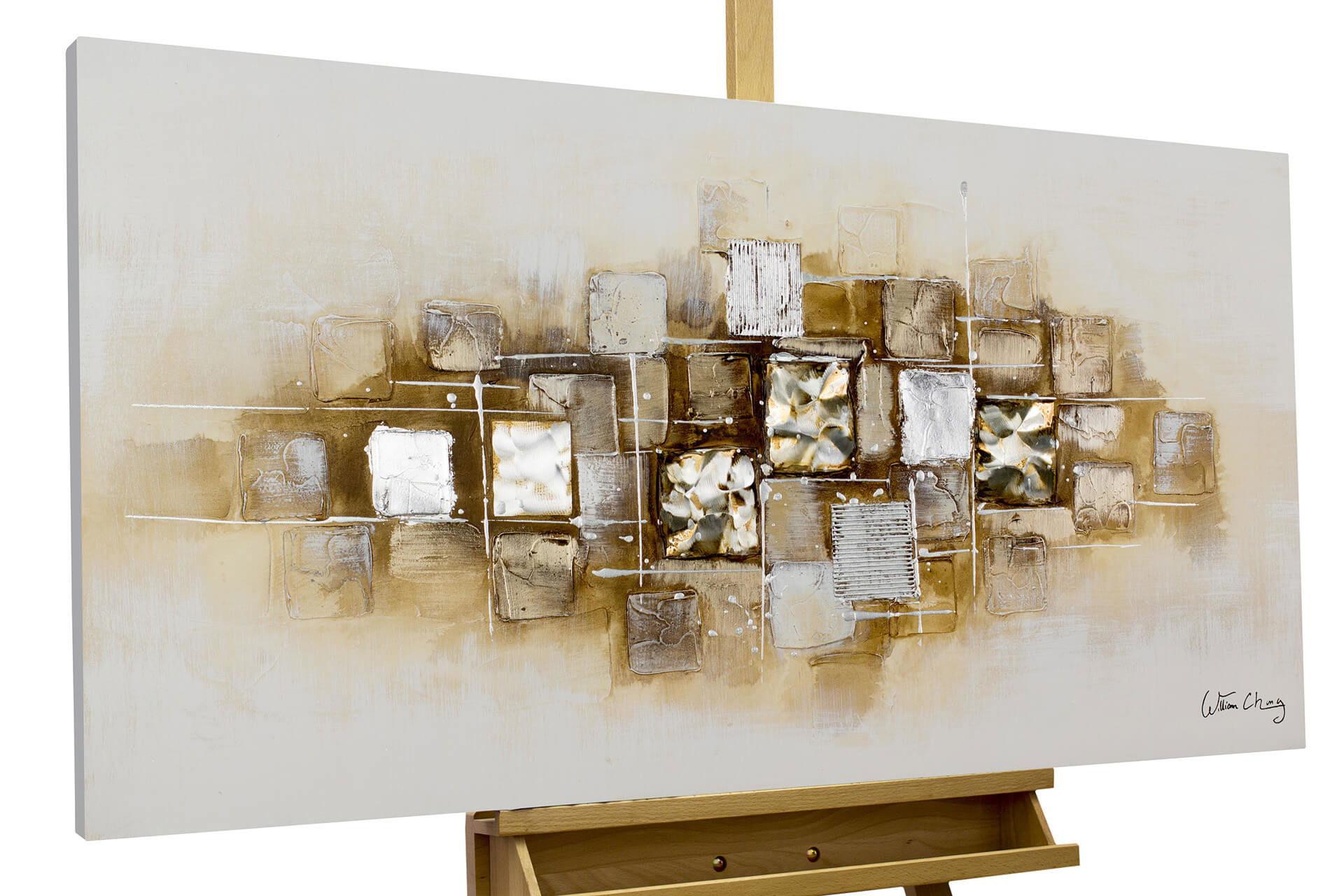 ÖLGEMÄLDE 120/60 cm - Beige/Braun, Holz/Textil (120/60cm) - KUNSTLOFT
