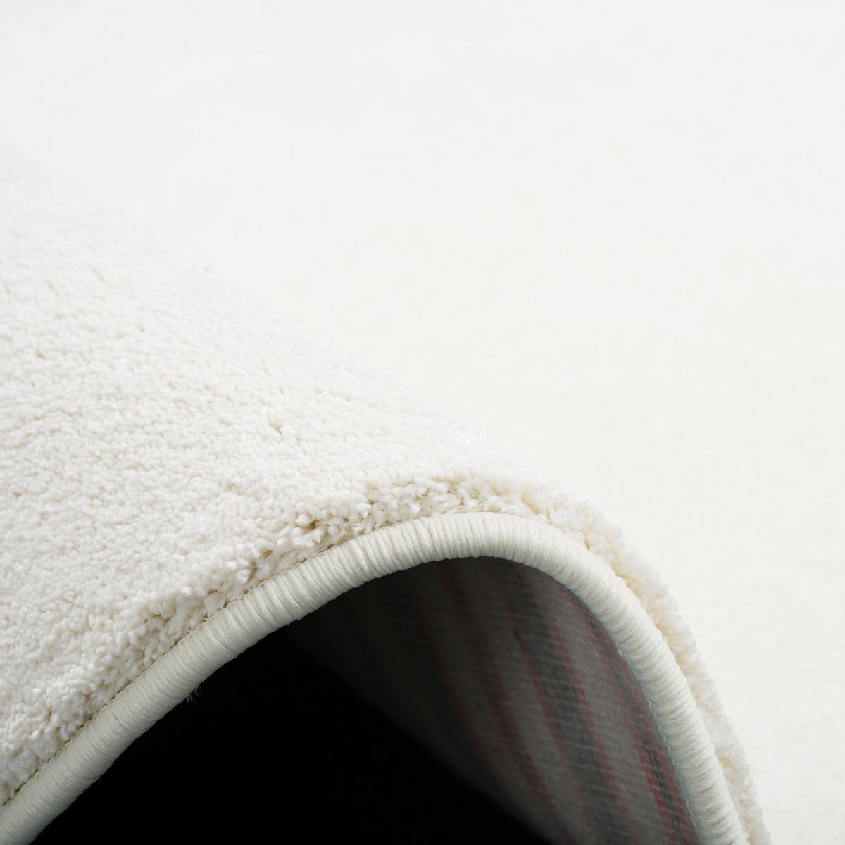 HOCHFLOR LUXUS VELOURS TEPPICH TOUCH RUND - Creme, Textil (100/100cm) - Snapstyle