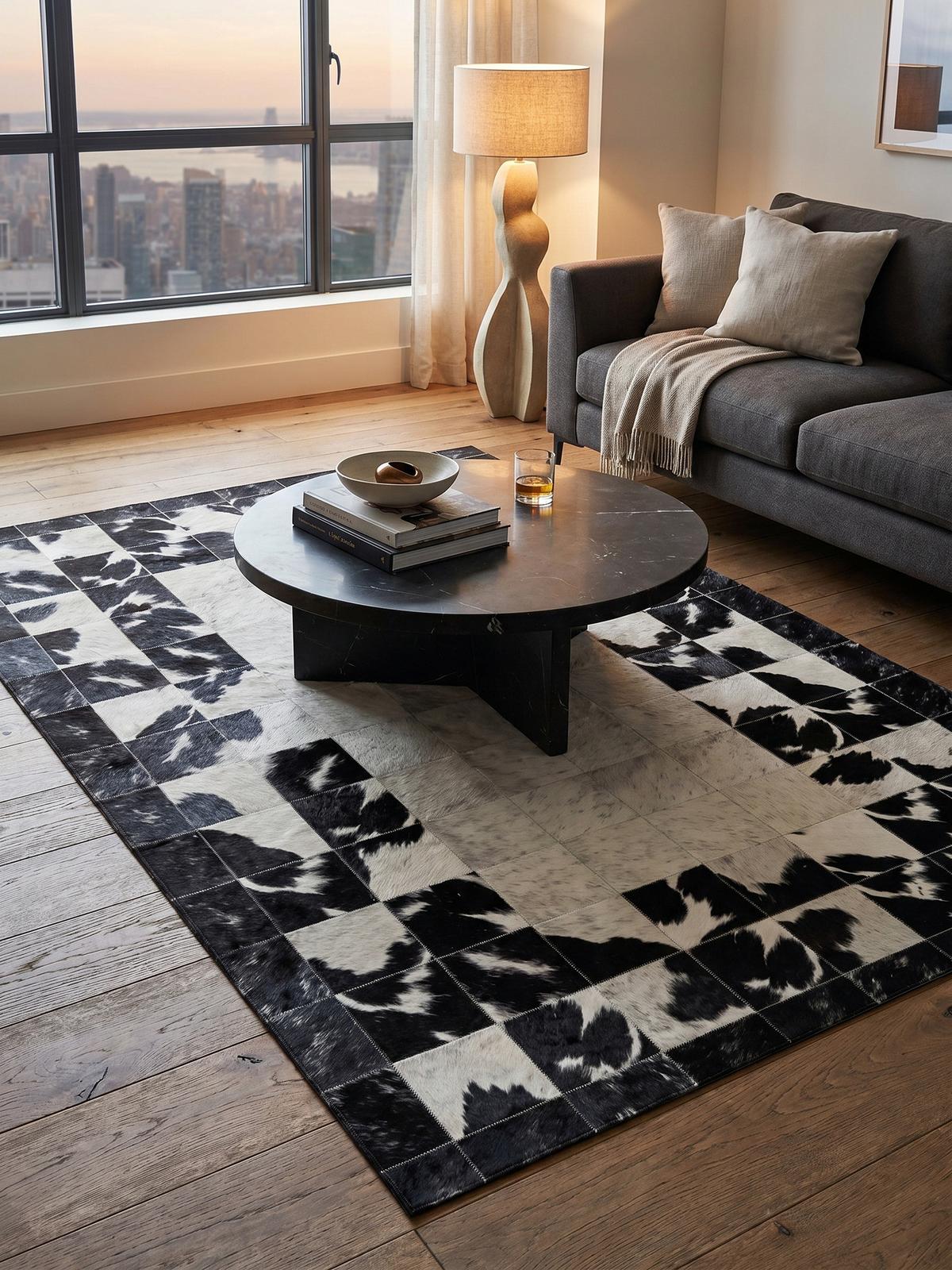 TEPPICH Flachgewebe Waschbar PIZOL in Schwarz, im Patchwork-Stil, 200 x 290 cm - Schwarz, Textil (290/200cm) - KADIMA DESIGN