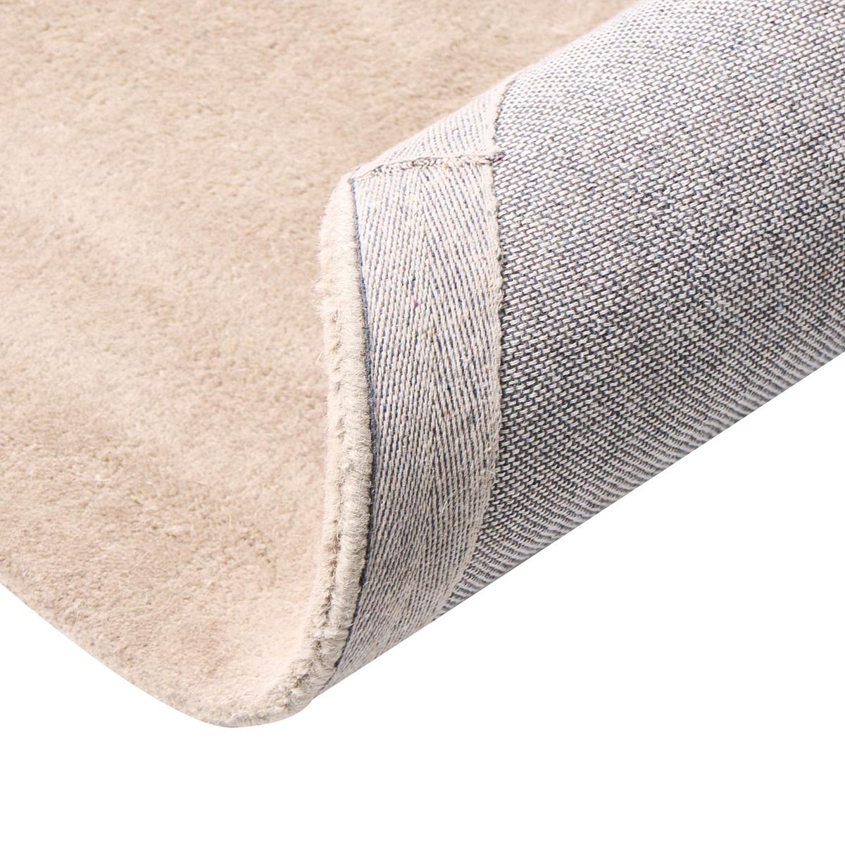 TEPPICH Beige 140 cm Wolle Vasco - Beige, Textil (140/140cm) - Beliani