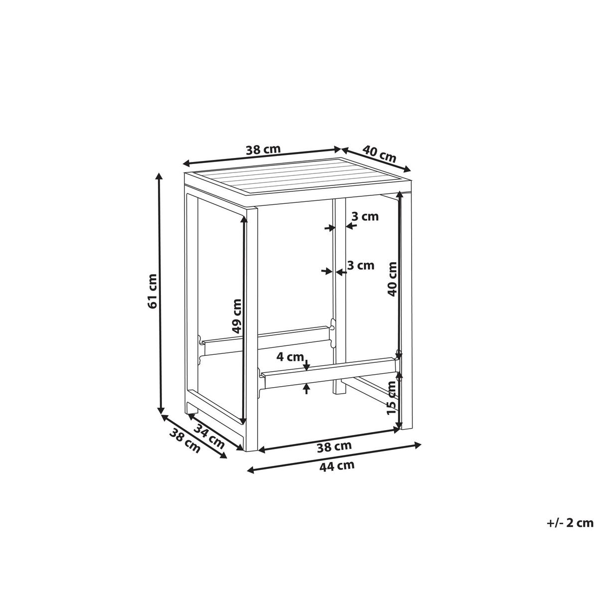 GARTEN-BARSTUHL AVETRANA Metall Hellgrün - Hellgrün, Metall (44/61/40cm) - Beliani