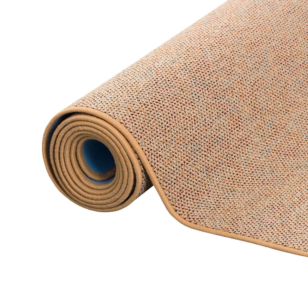 LÄUFER TEPPICH SCHLINGEN TEPPICH ALMA MELIERT - Beige, Textil (100/100cm) - Snapstyle