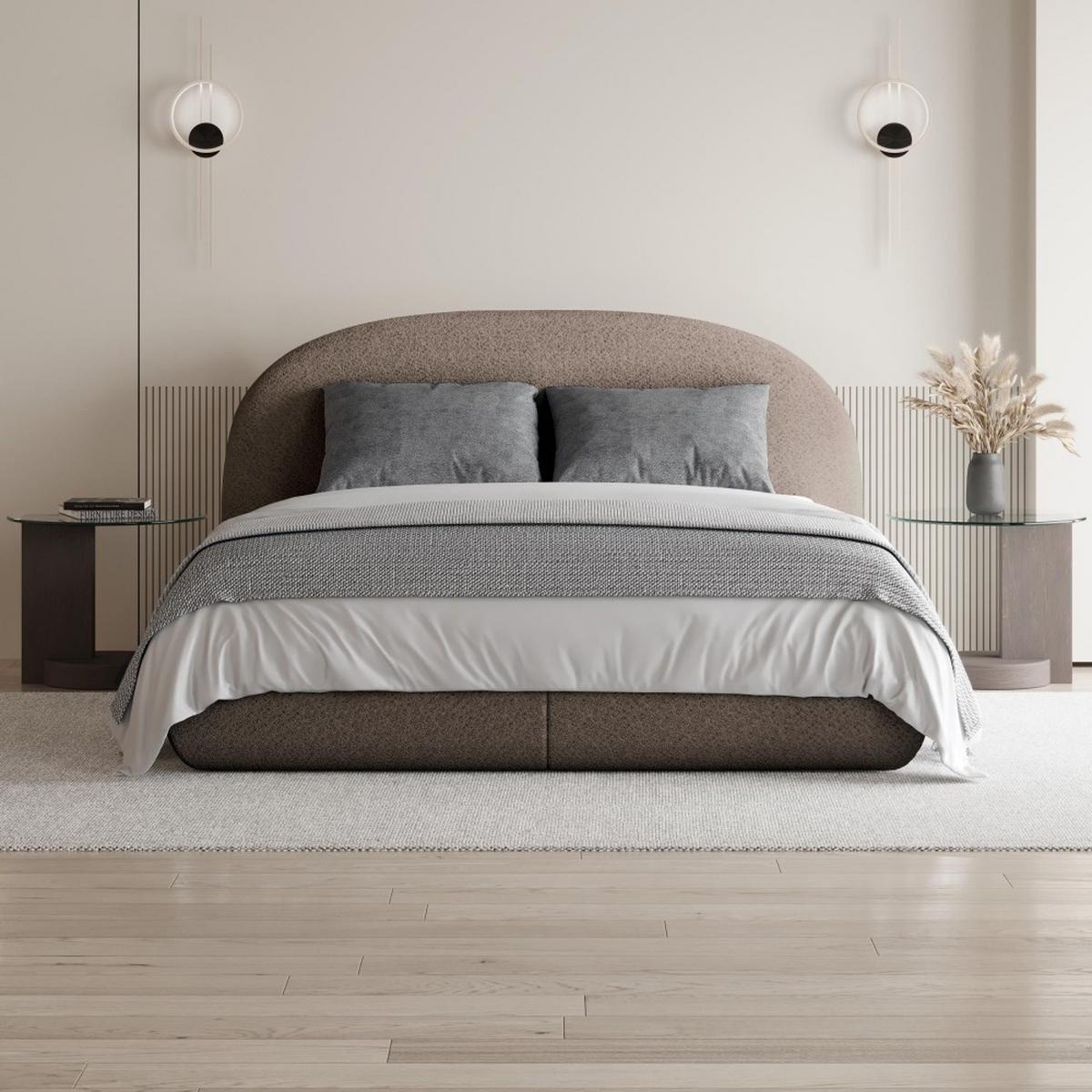 POLSTERBETT Motti ohne Matratze und Topper, 140x200 cm, Cappuccino - Cappuccino, Textil (140/200cm) - Beautysofa