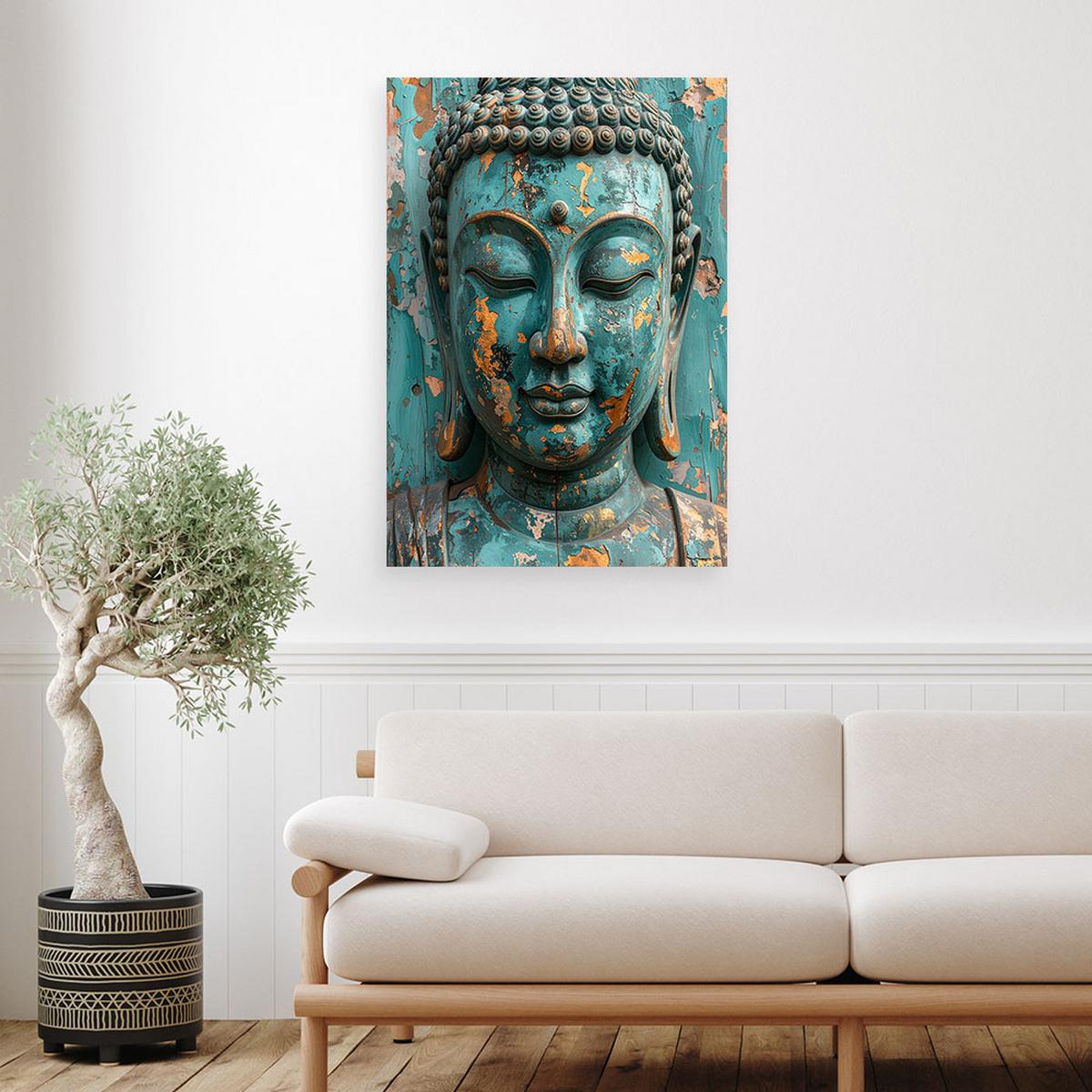 LEINWANDBILD Zen und Orientalisch 40x60cm - Türkis, Textil (40/60cm) - Feeby