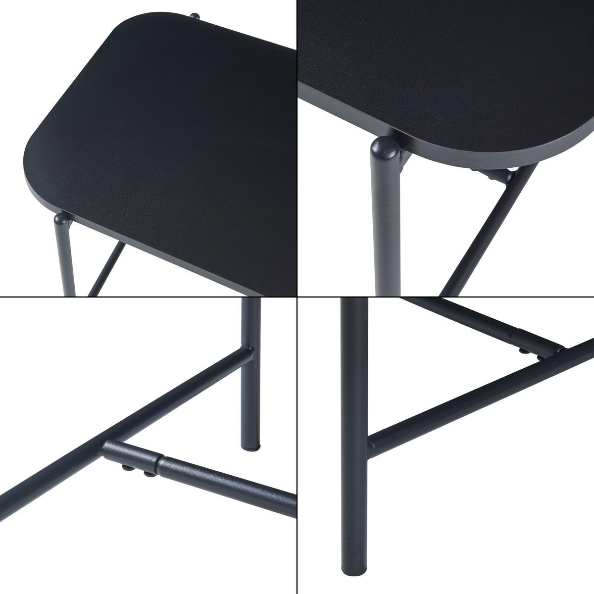 COUCHTISCH Samnanger 110/50/45 cm - Schwarz, Holzwerkstoff/Metall (110/50/45cm) - [en.casa]