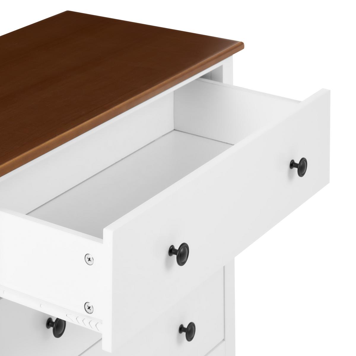 KOMMODE mit 3 Schubladen Weiß Nundle - Weiß, Holzwerkstoff (80/76/40cm) - Beliani