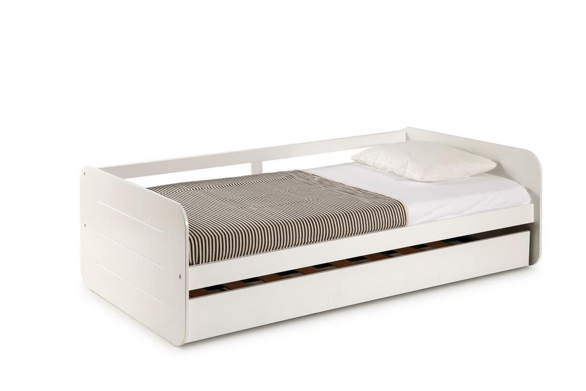 BETT Redona Weiß 195/105/60 cm - Weiß, Holz - Calicosy