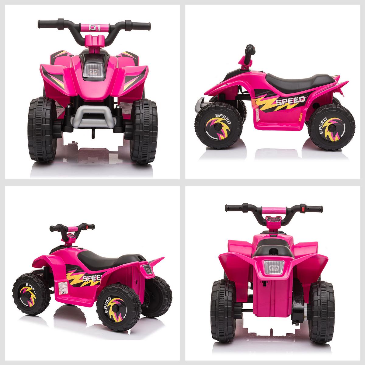 KINDER-ELEKTRO-QUAD Kunststoff Metall Rosa - Rosa, Kunststoff (72/40/45.5cm) - HOMCOM