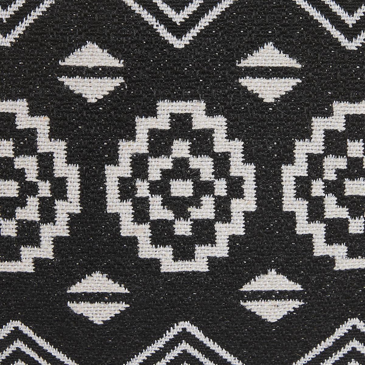 DEKOKISSEN 2er-Set Schwarz-Weiß 45/45 cm Cardak - Schwarz, Naturmaterialen/Textil (45/45cm) - Beliani