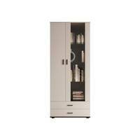 VITRINE Soho S06 mit RGB LED Beleuchtung - Kaschmir/Schwarz, Holzwerkstoff/Kunststoff (80/192/43cm) - MIRJAN24