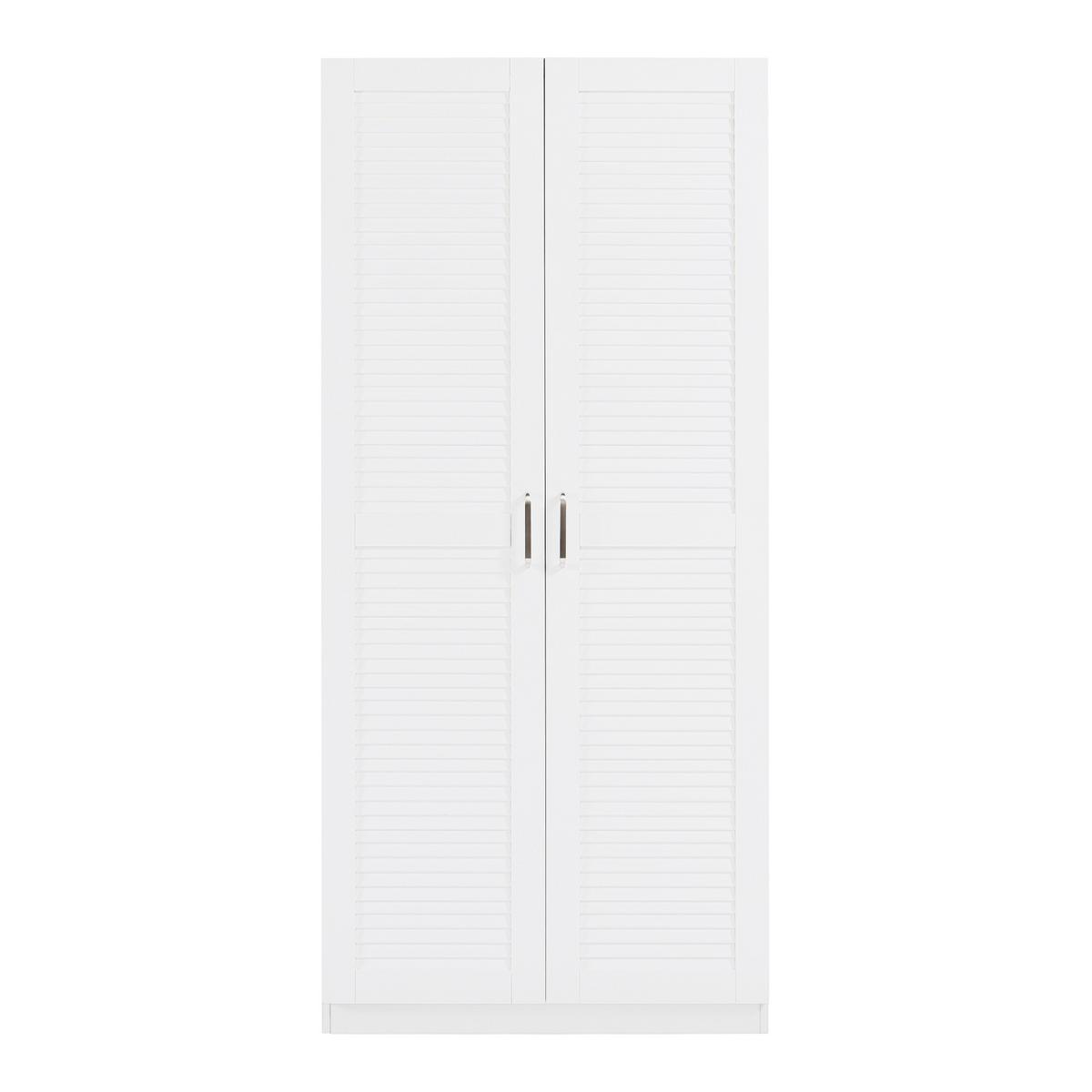 KLEIDERSCHRANK Finning - Weiß, Holzwerkstoff (80/176/52cm) - [en.casa]