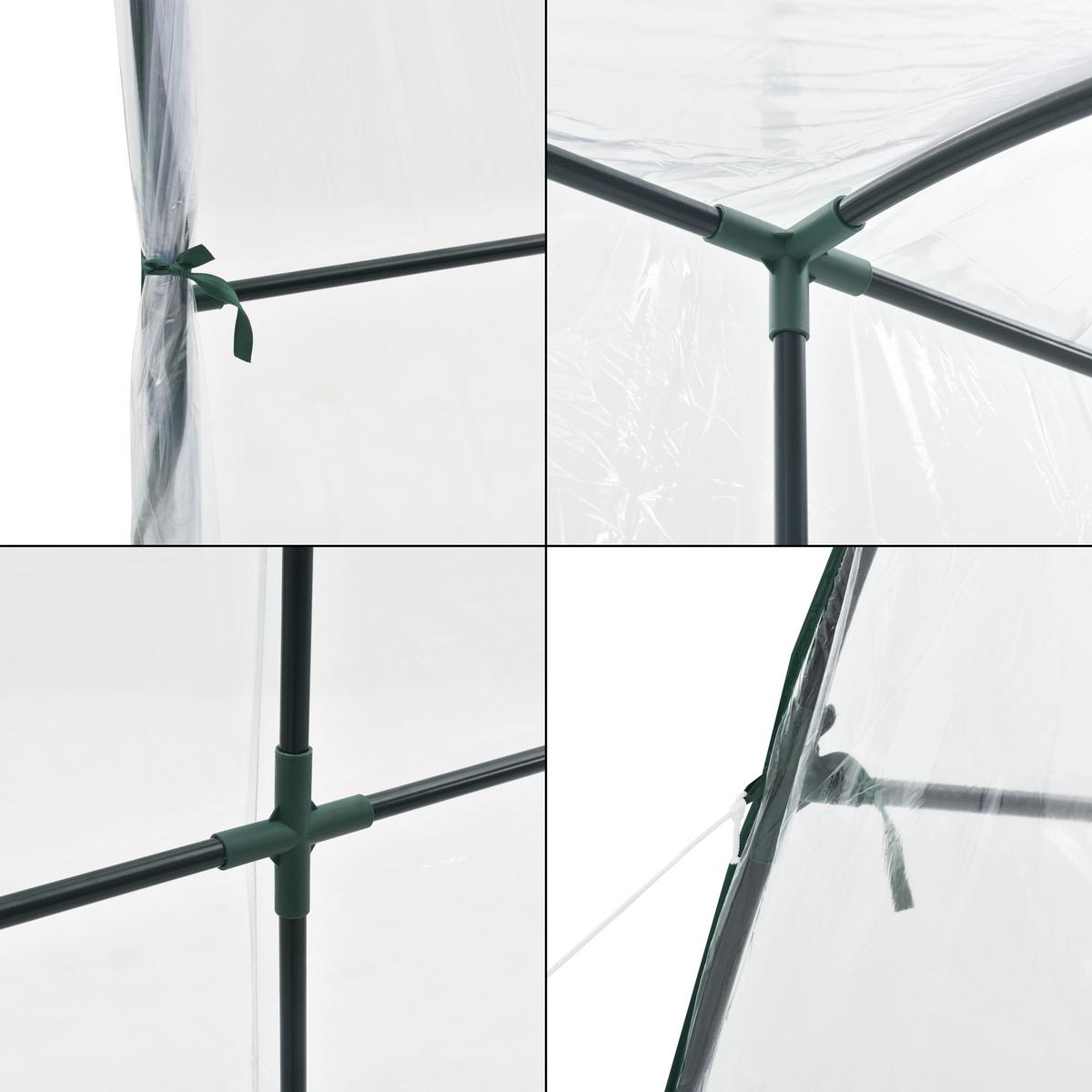GEWÄCHSHAUS Juta - Transparent, Kunststoff (100/215/200cm) - [en.casa]