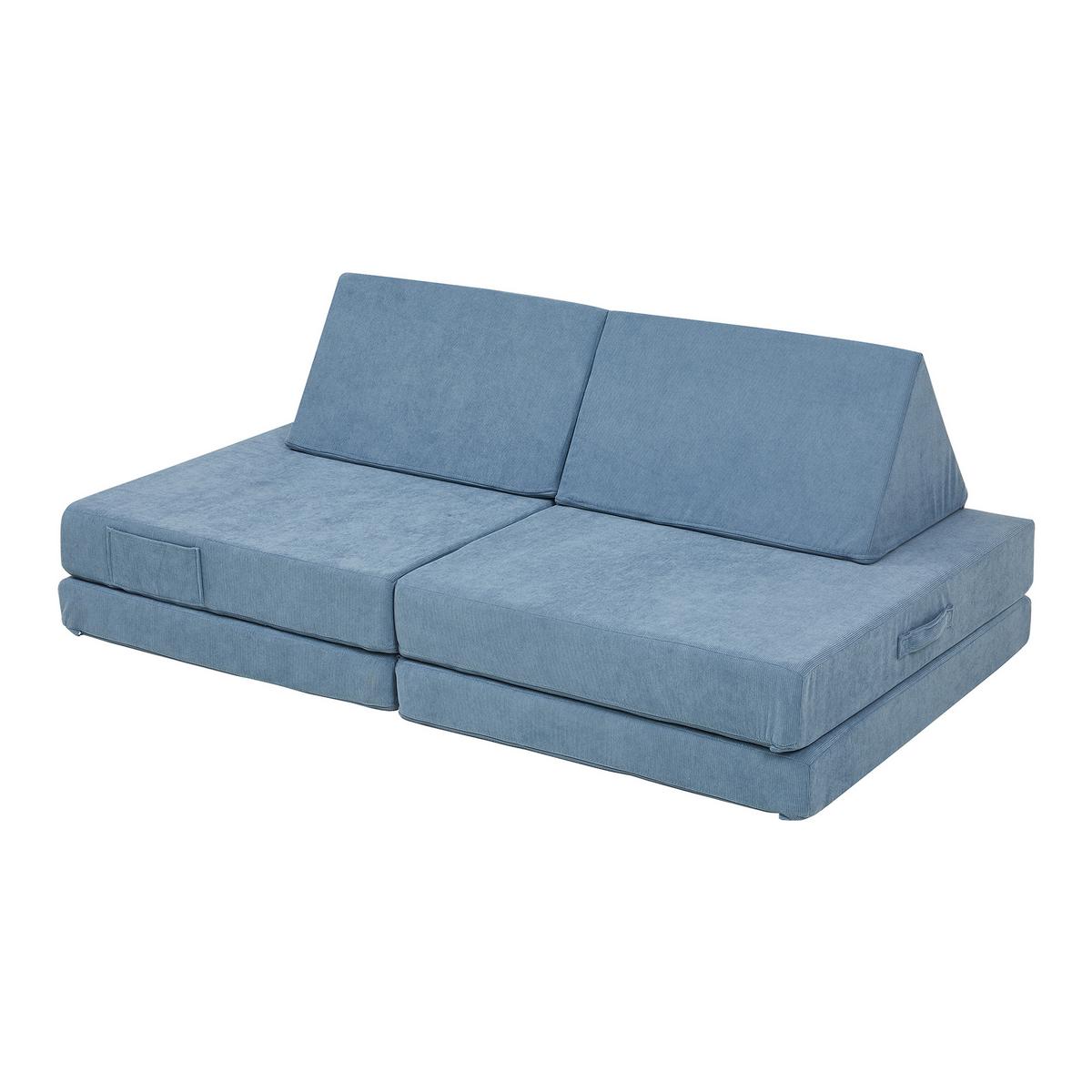 SPIELSOFA Norhulta - Blau, Textil (120/46/66cm) - [en.casa]