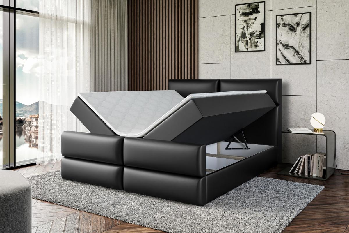 BOXBETT BOXI3-Z - 140x200 cm - H4 - Schwarz Hochglanz - Schwarz Hochglanz, Holzwerkstoff (140/200cm) - ALTDECOR