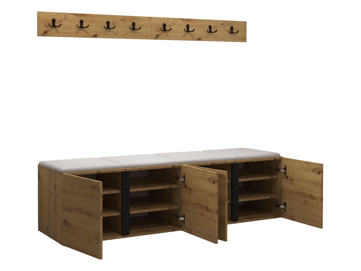 GARDEROBEN-SET Orion VII - Eiche Artisan/Braun, Holzwerkstoff/Kunststoff (168/42/46cm) - MIRJAN24