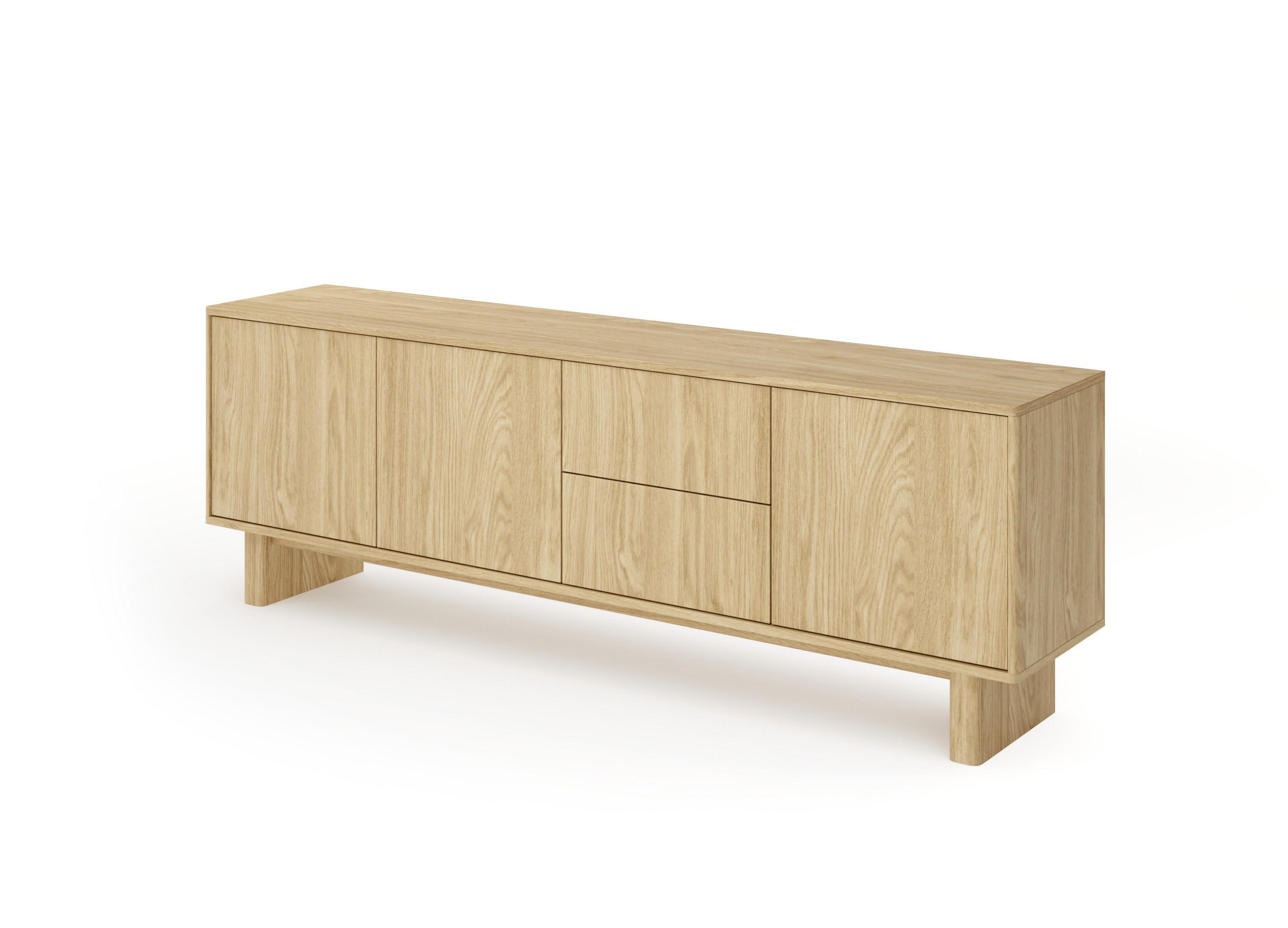 LOWBOARD TRAVE 183,3/61,7/38,1 cm, Eichefarben - Eichefarben, Holzwerkstoff (183.3/61.7/38.1cm) - MASSENO