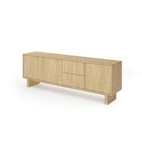 LOWBOARD TRAVE 183,3/61,7/38,1 cm, Eichefarben - Eichefarben, Holzwerkstoff (183.3/61.7/38.1cm) - MASSENO