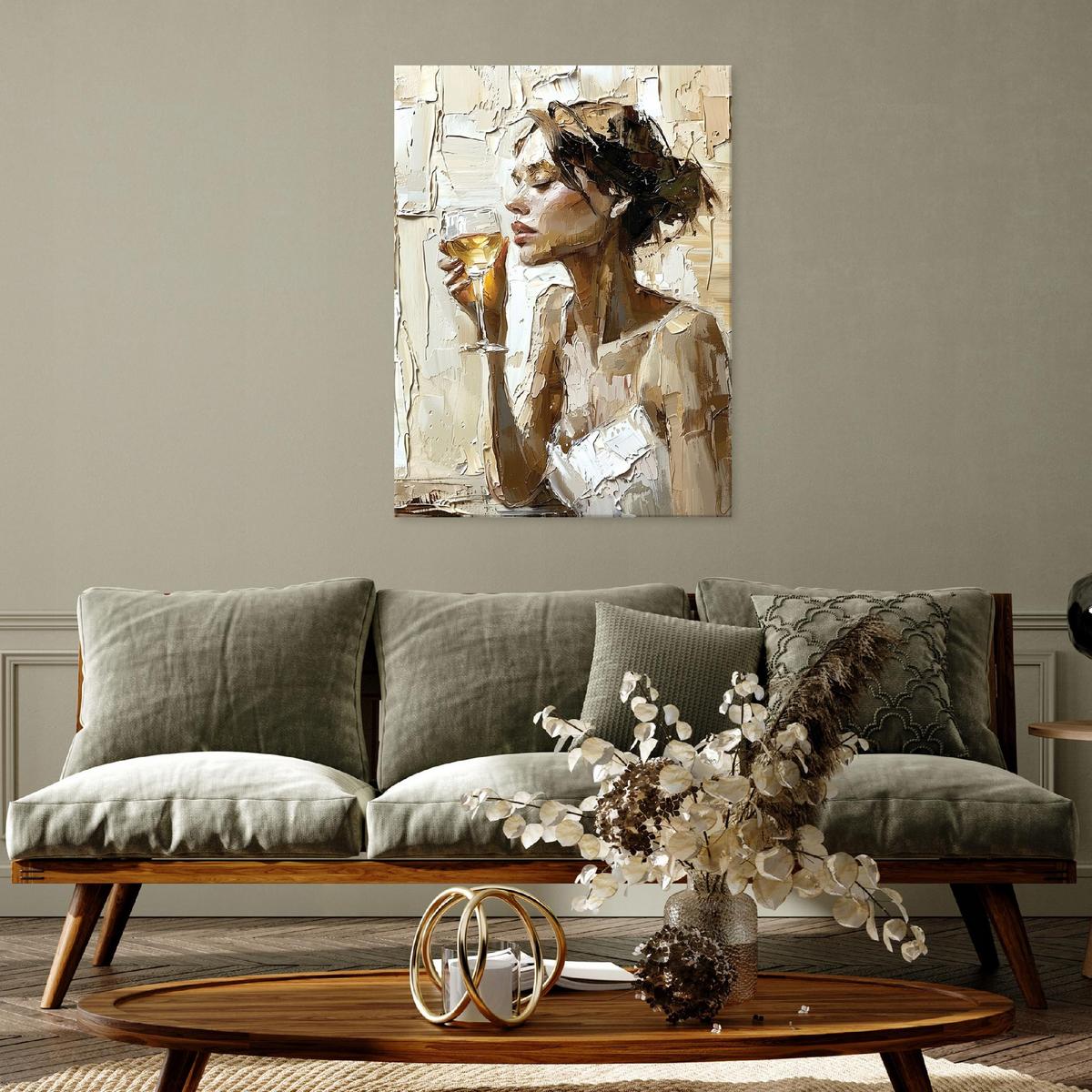 BILDER auf Leinwand Frau Abstrakt Modern 100x70 - Multicolor, Holzwerkstoff (70/100cm) - Wallarena