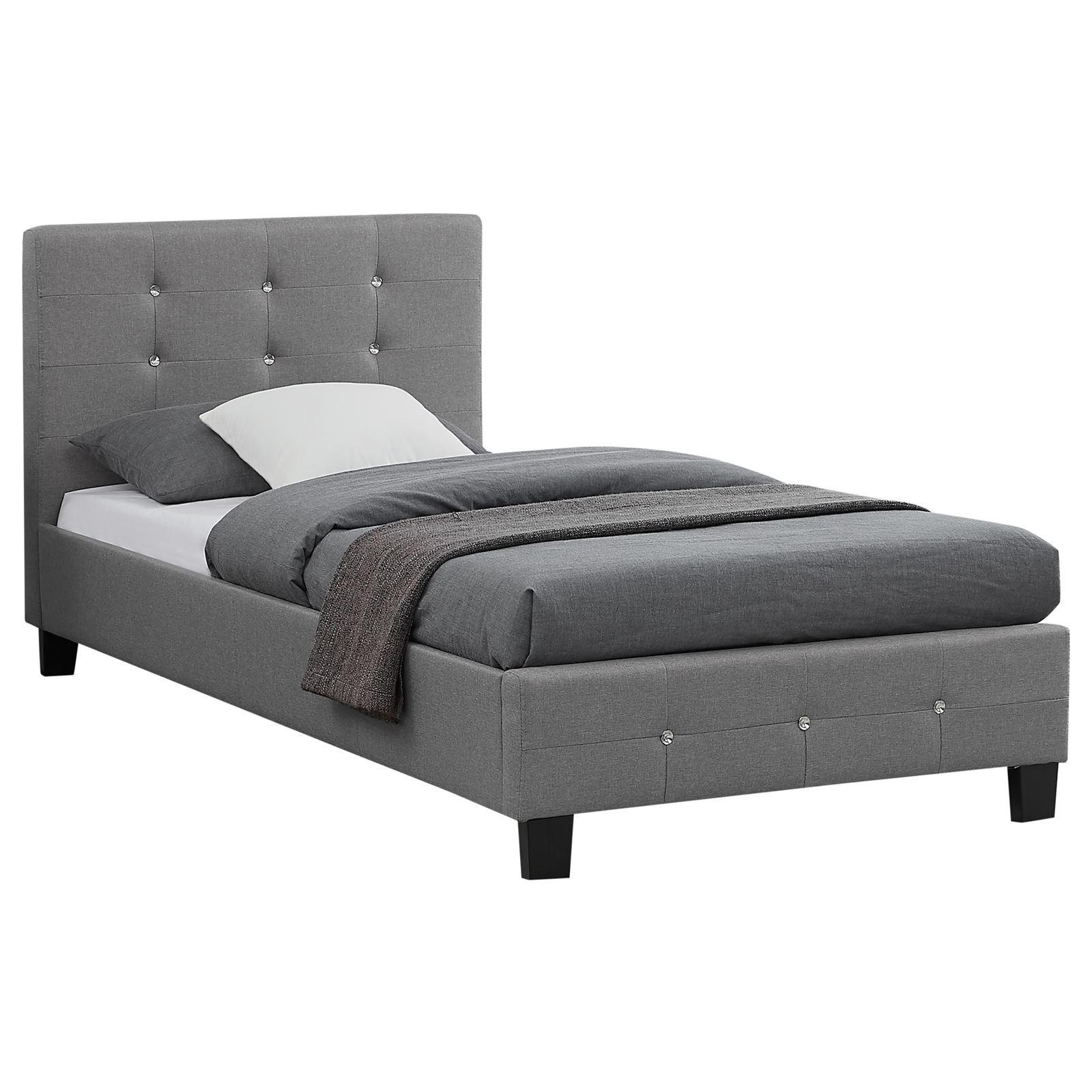 POLSTERBETT DELAWARE 90x200 cm grau - Grau, Textil (90/200cm) - CARO-Möbel