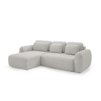 ECKSOFA Gaston Mit Schlaffunktion - Greige, Holzwerkstoff/Textil (304/190cm) - Fun Möbel