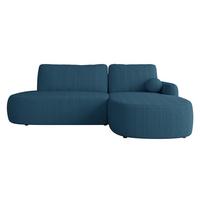 ECKSOFA Loridu O Cord, Seite: Rechts - Blau/Schwarz, Holz/Kunststoff (274/174cm) - MIRJAN24