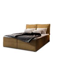 BOXBETT LENTE 160x200 cm mit Matratze und Topper - Gelb - Gelb, Holz (160/200cm) - MASSENO