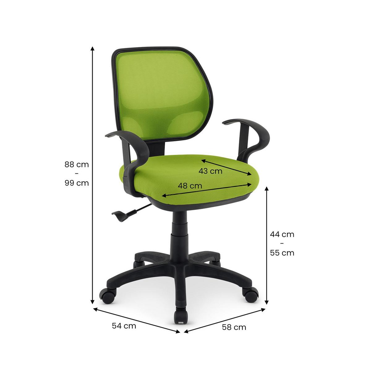 KINDERDREHSTUHL COOL-1 grün - Grün, Textil (58/97/58cm) - IDIMEX