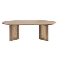 COUCHTISCH mit ovaler Tischplatte 40/72/120 cm - Eschefarben, Holzwerkstoff (66.2/60/40cm) - Calicosy
