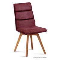 ESSZIMMERSTUHL (6er-Set) Dixie 47x92x60 Eiche geölt/Marsala - Eichefarben/Brombeere, Kunststoff (60/92/47cm) - 58aufmkessel