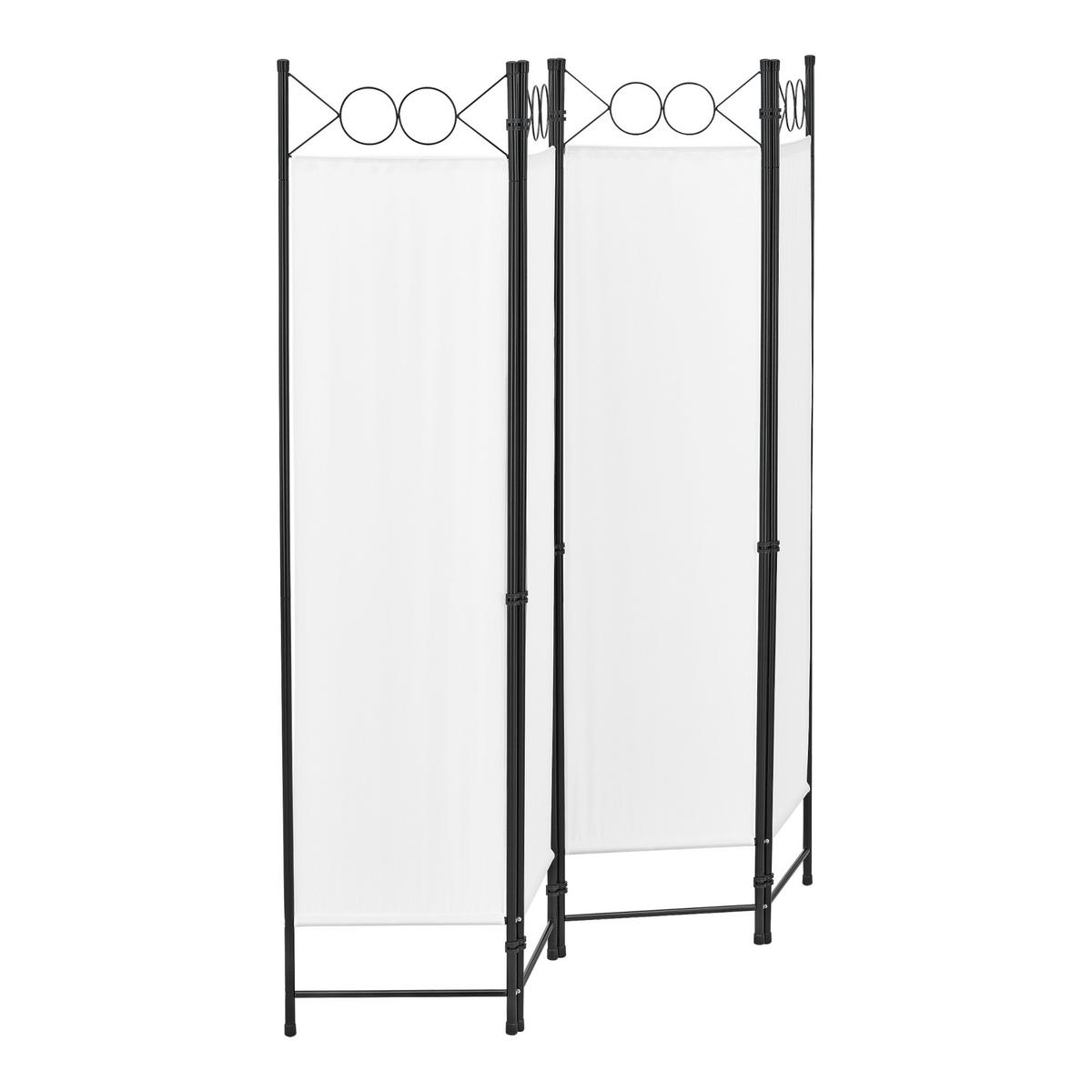 SICHTSCHUTZ Saragossa - Weiß, Textil/Metall (160/2cm) - [en.casa]