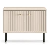 SCHUHSCHRANK Caletto Beige 68 cm - Beige/Goldfarben, Holzwerkstoff/Metall (68/55/34cm) - Selsey