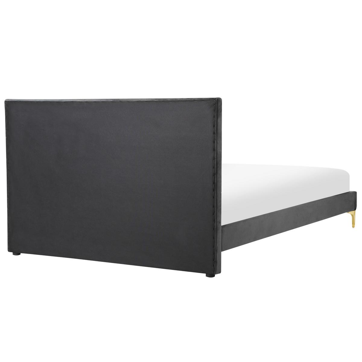 DOPPELBETT 140/200cm Schwarz Limoux - Schwarz, Textil (140/200cm) - Beliani