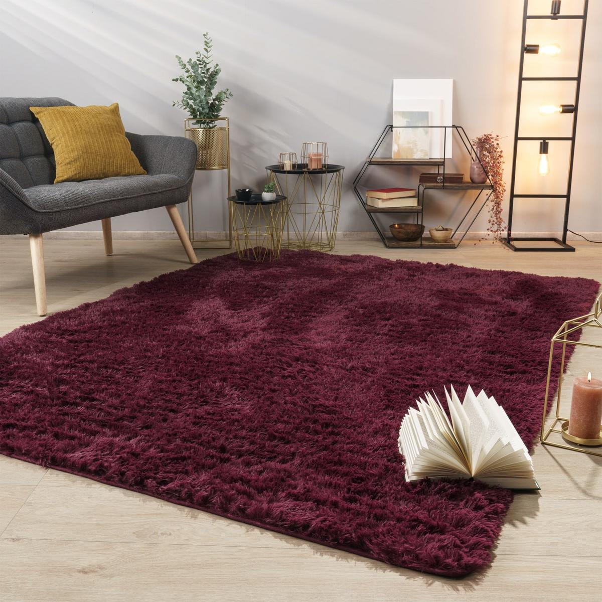 HOCHFLORTEPPICH Lila 80 x 150 cm - Lila, Kunststoff (80/150cm) - TT Home