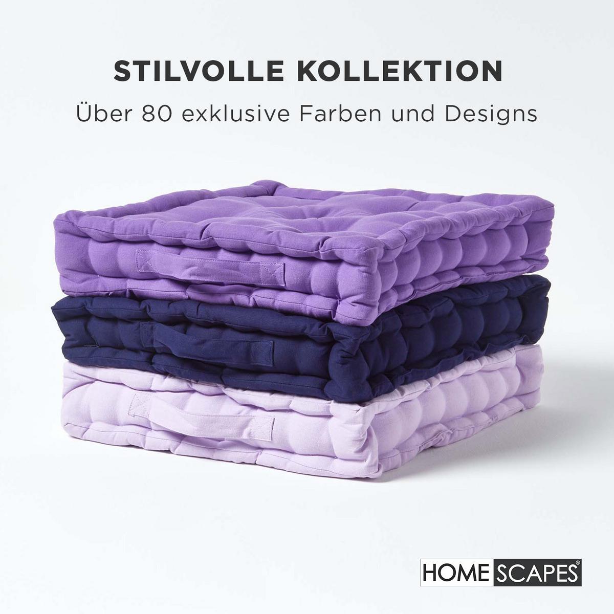 SITZKISSEN dunkelblau 40/40/8 cm – Bodenkissen unifarben - Dunkelblau, Textil (40/40/8cm) - Homescapes