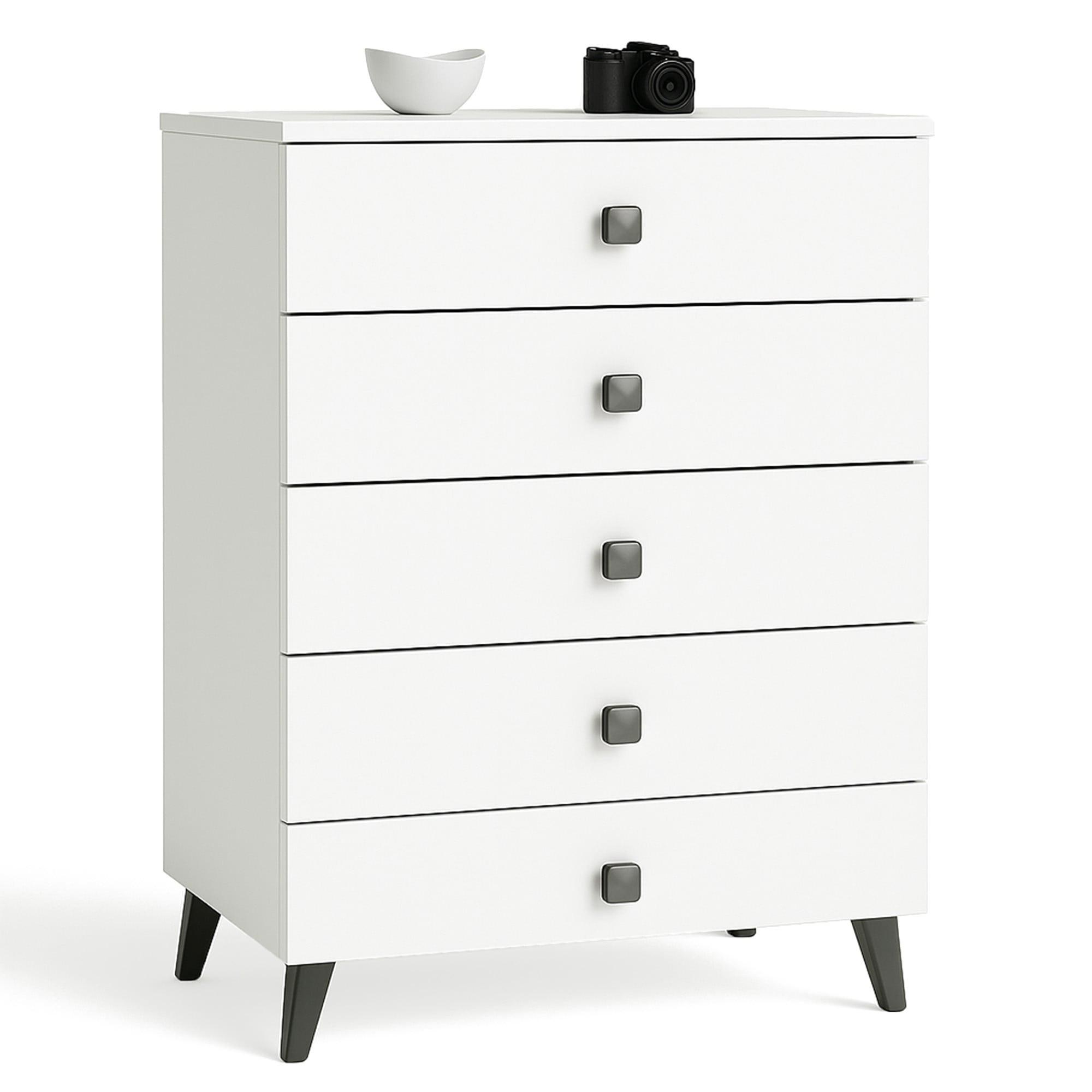 KOMMODE Weiß, Schwarz 89/60/37 - Schwarz/Weiß, Holzwerkstoff (60/89/37cm) - RAUMHIRSCH FURNITURE