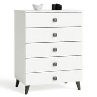 KOMMODE Weiß, Schwarz 89/60/37 - Schwarz/Weiß, Holzwerkstoff (60/89/37cm) - RAUMHIRSCH FURNITURE