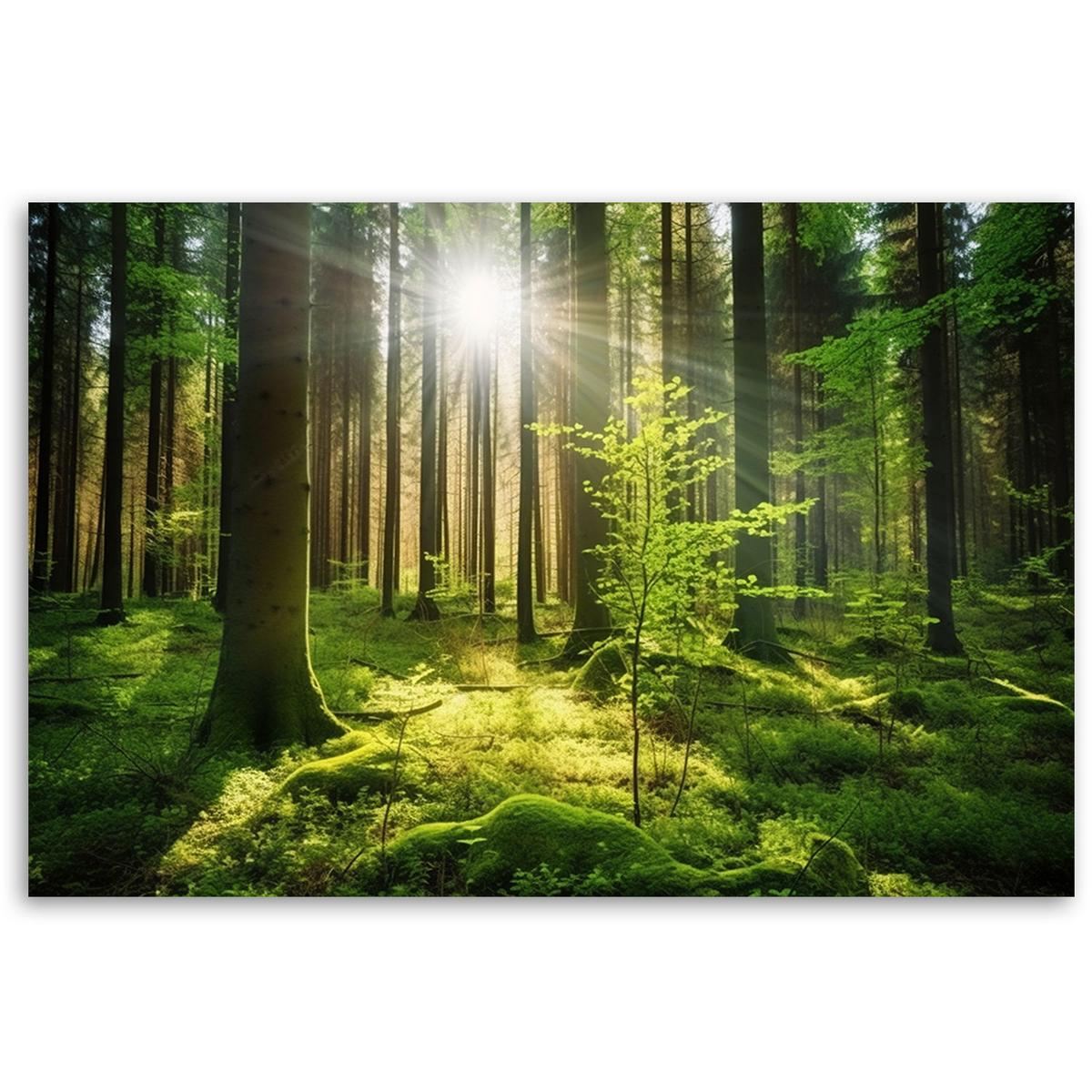 KUNSTDRUCK Grün 60/40 cm - Grün, Textil (60/40cm) - KUNSTLOFT